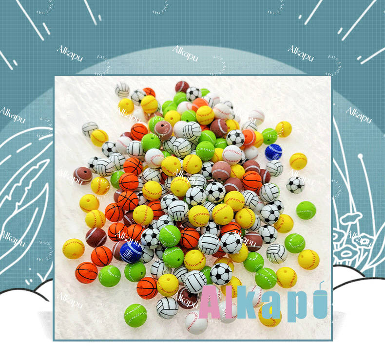 CHINESE WAREHOUSE Solid Color Beads For Craft Bracelet，Pen