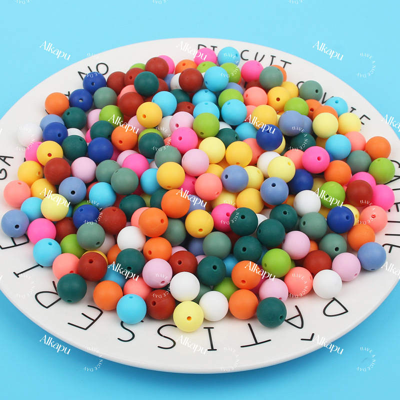 CHINESE WAREHOUSE Solid Color Beads For Bracelet，Beads Pen Craft