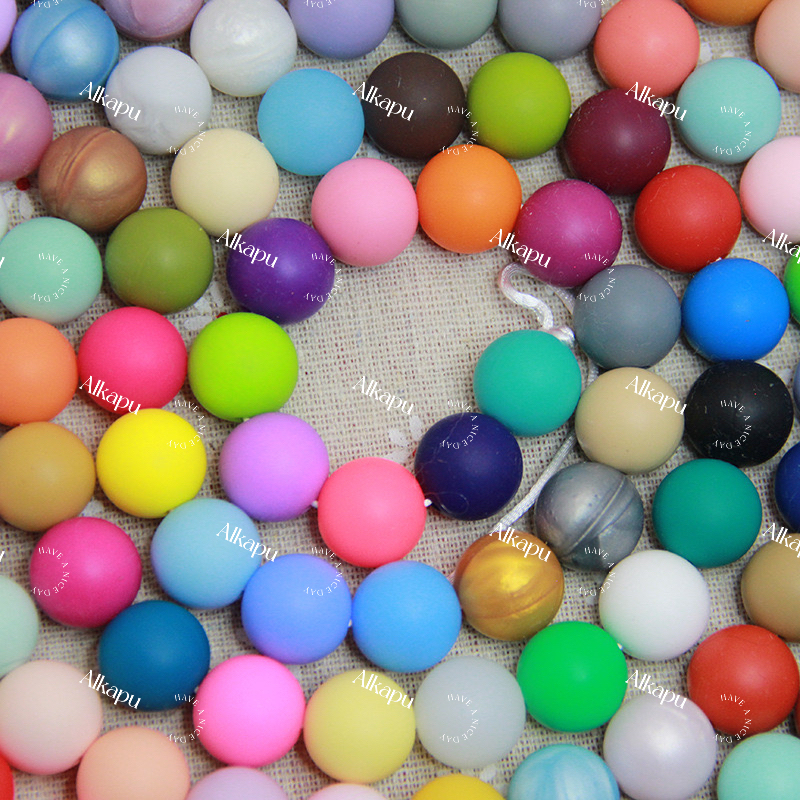 CHINESE WAREHOUSE Solid Color Beads For Bracelet，Beads Pen Craft