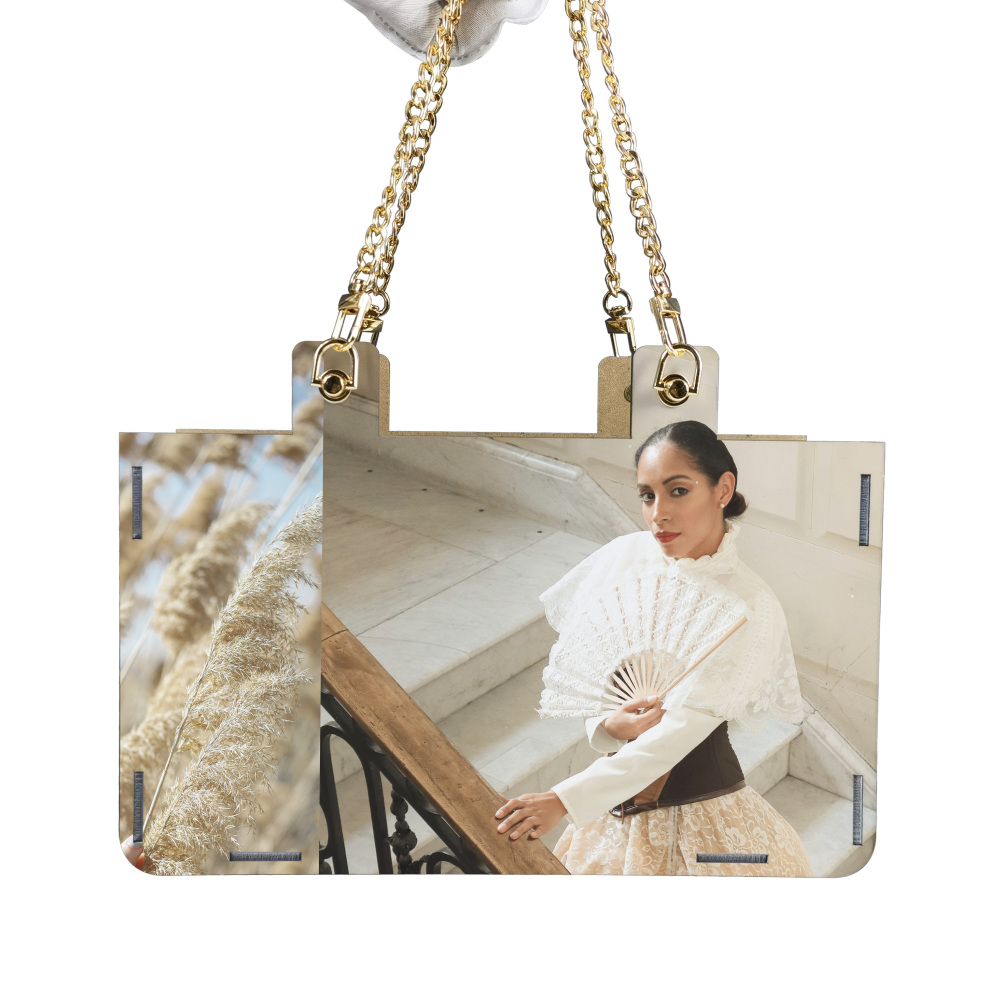 CHINESE WAREHOUSE Sublimation Metal Chain Bag