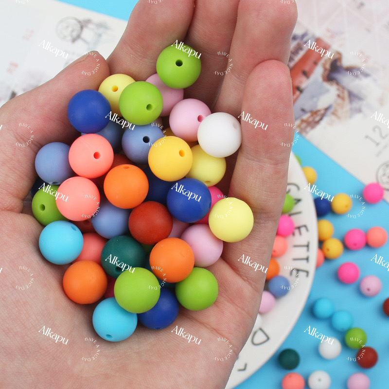 CHINESE WAREHOUSE Solid Color Beads For Bracelet，Beads Pen Craft