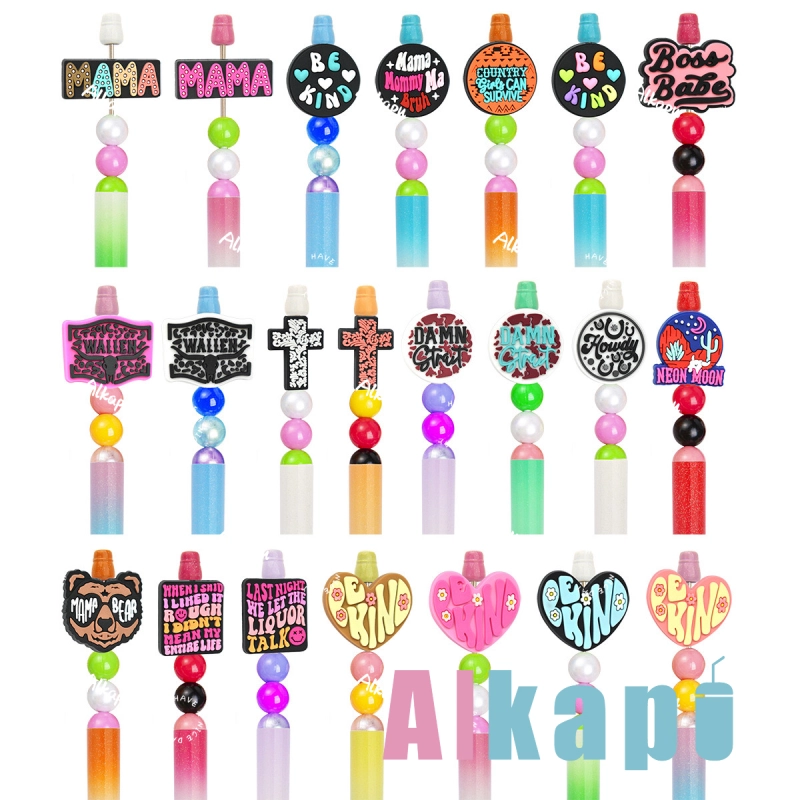 CHINESE WAREHOUSE Mix Styles Silicon Beads For Beaded Pens