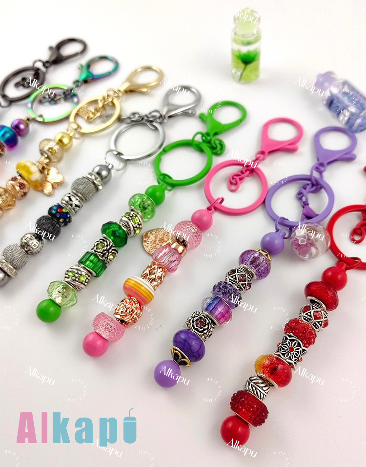 CHINESE WAREHOUSE Mix Cololrs Keychain Craft For Beads DIY