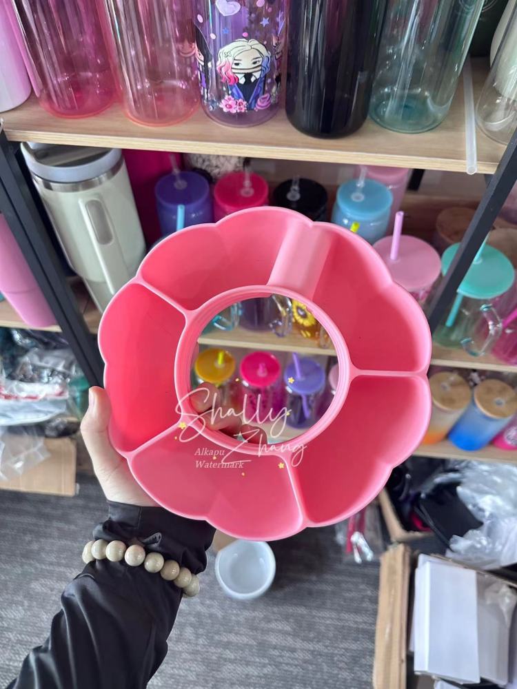 CHINESE WAREHOUSE 40oz Flower Shape Snack Lid