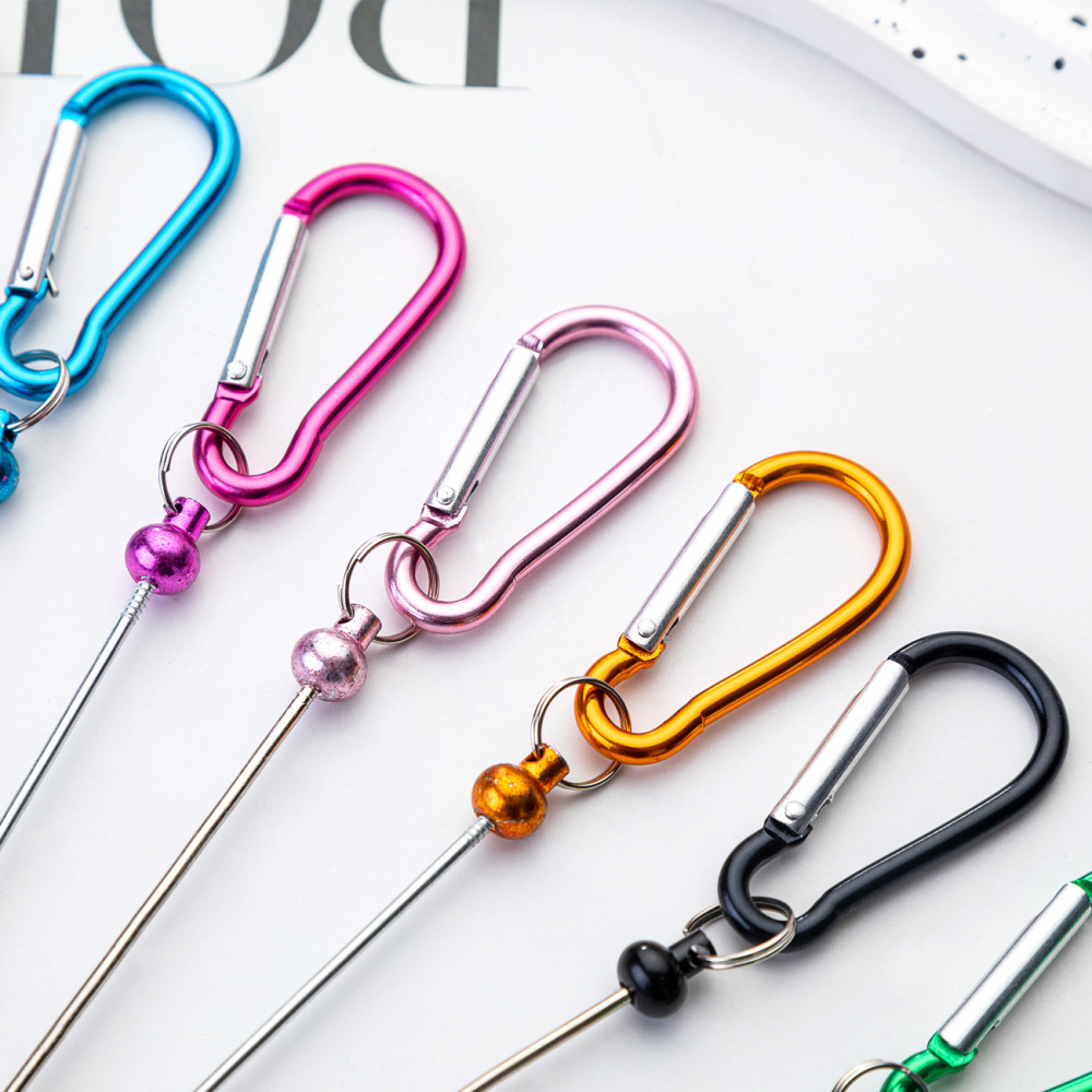 CHINESE WAREHOUSE Mix Colors Backpack Jewelry Carabiner Keychain Craft For Beads