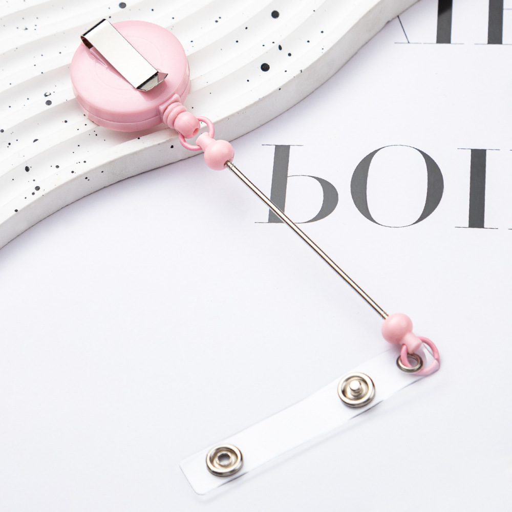CHINESE WAREHOUSE Mix Colors Telescopic Easy-Pull Buckle DIY Bead Keychain Telescopic Buckle