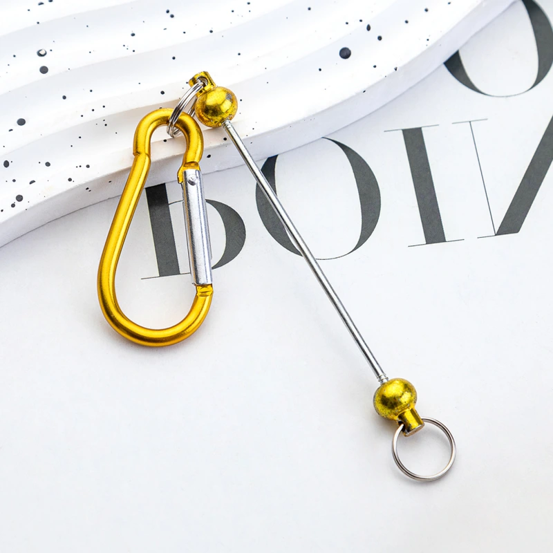 CHINESE WAREHOUSE Mix Colors Backpack Jewelry Carabiner Keychain Craft For Beads