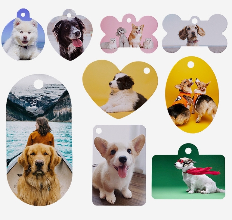 CHINESE WAREHOUSE Double-sided Sublimation Aluminum DIY Pet Tag