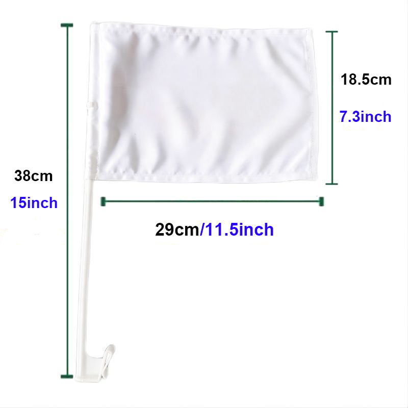 Chinese Warehouse Hot Sale Double Sided Sublimation Polyester Car Flag