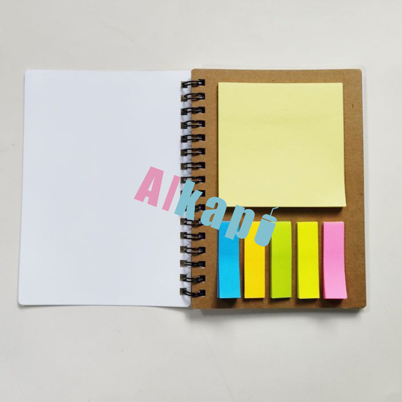 Chinese Warehouse Hot Sale A6 Size Double Side Sublimation Sprial-Bound Notebook With Notes