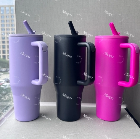 Chinese Warehouse New Arrival Powder Coated Laser Engraving Tumblers With New Lids