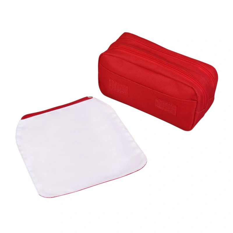 CHINESE WAREHOUSE Sublimation Double Layer Cosmetic Bag