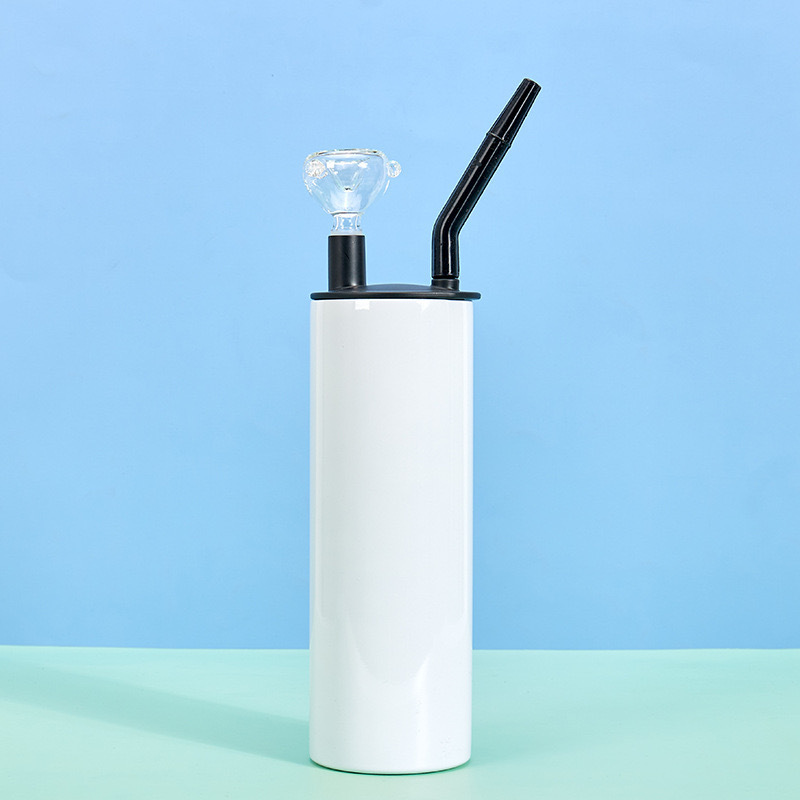 USA RTS 20oz Sublimation Smoke Tumbler With Plastic Straw