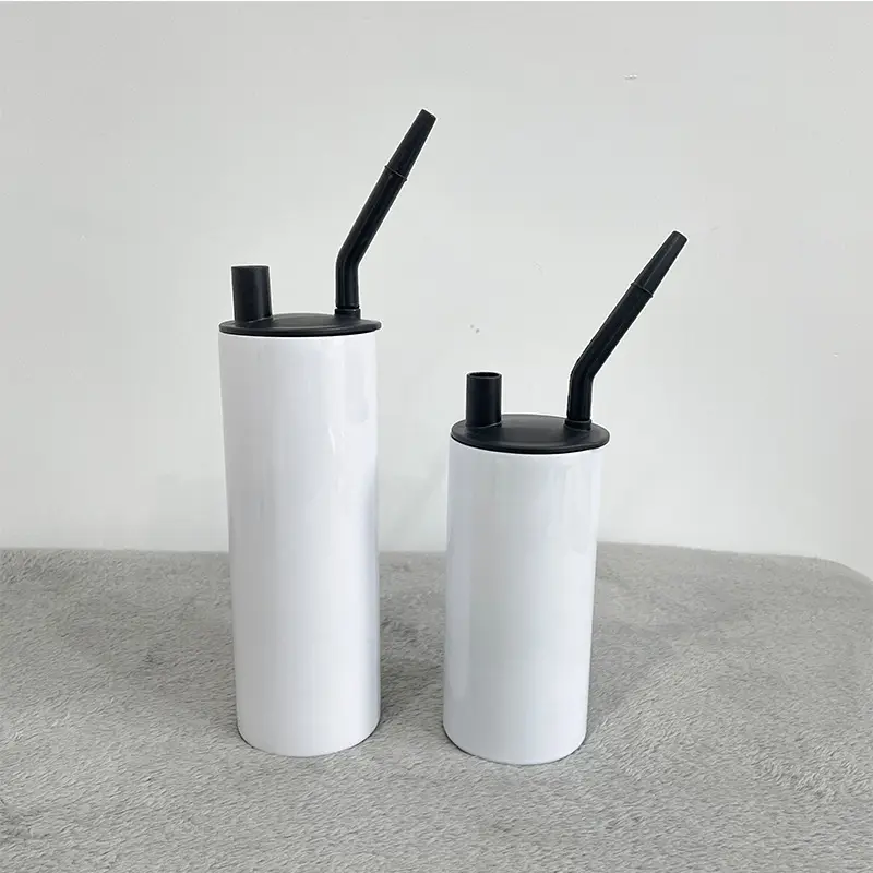 USA RTS 20oz Sublimation Smoke Tumbler With Plastic Straw
