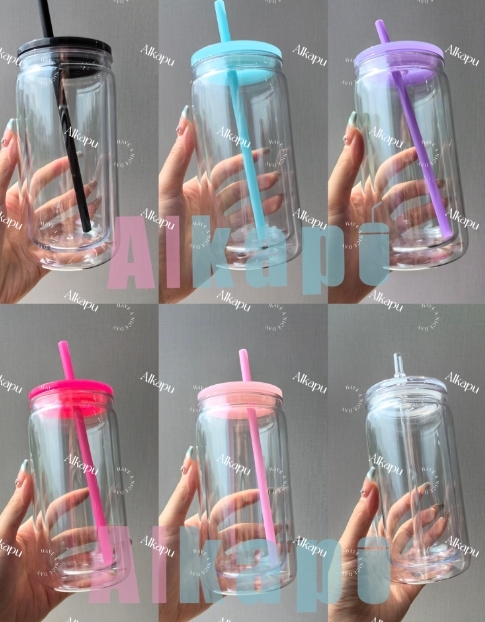 CHINESE WAREHOUSE Hot Sale 16oz Snow Globe Plastic Tumblers With Plug