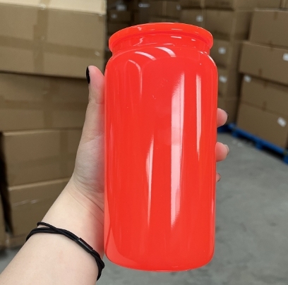CHINESE WAREHOUSE Hot Sale 16oz Jelly Color Plastic Tumblers For UV DTF Stickers