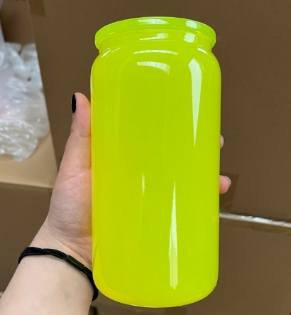 CHINESE WAREHOUSE Hot Sale 16oz Jelly Color Plastic Tumblers For UV DTF Stickers