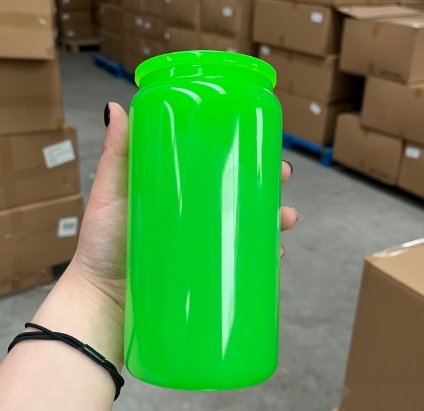 CHINESE WAREHOUSE Hot Sale 16oz Jelly Color Plastic Tumblers For UV DTF Stickers