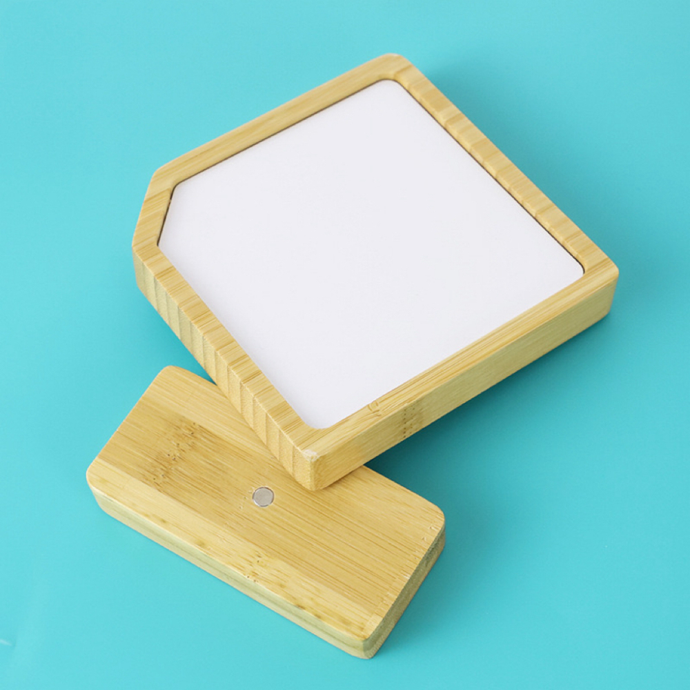 CHINESE WAREHOUSE Sublimation Wooden Magnetic Photo Frame