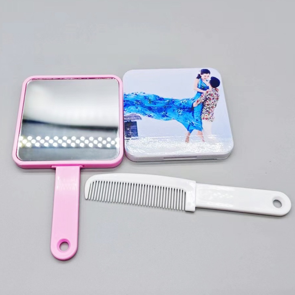 CHINESE WAREHOUSE Sublimation Cosmetic Mirror Set