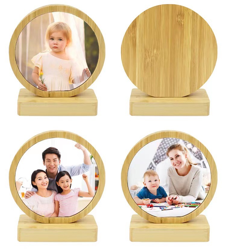 CHINESE WAREHOUSE Sublimation Wooden Magnetic Photo Frame