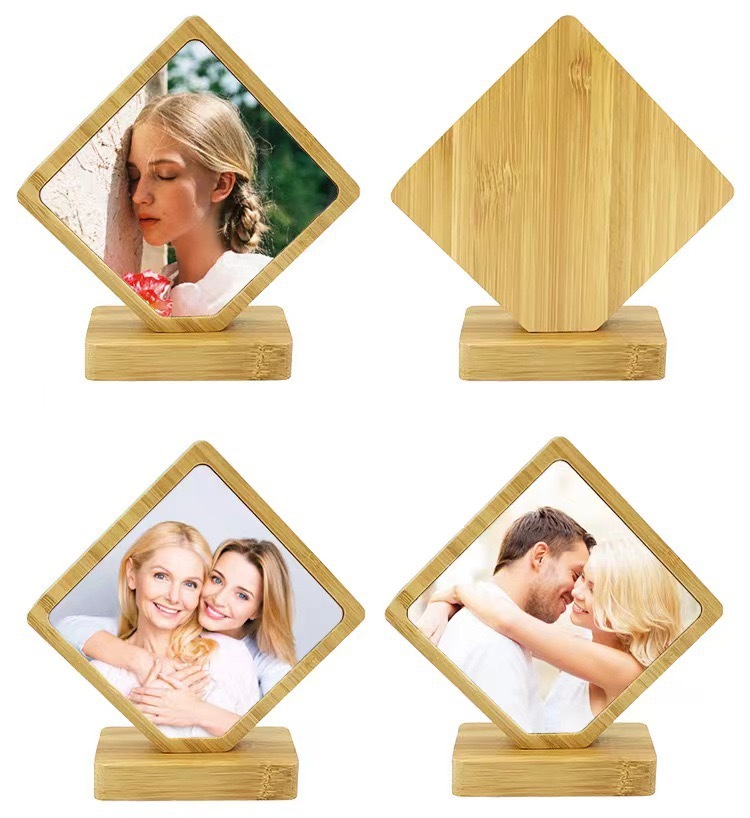 CHINESE WAREHOUSE Sublimation Wooden Magnetic Photo Frame