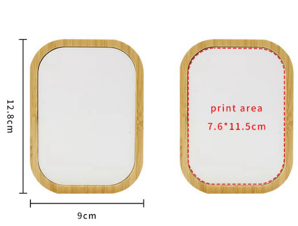 CHINESE WAREHOUSE Sublimation Wooden Magnetic Photo Frame