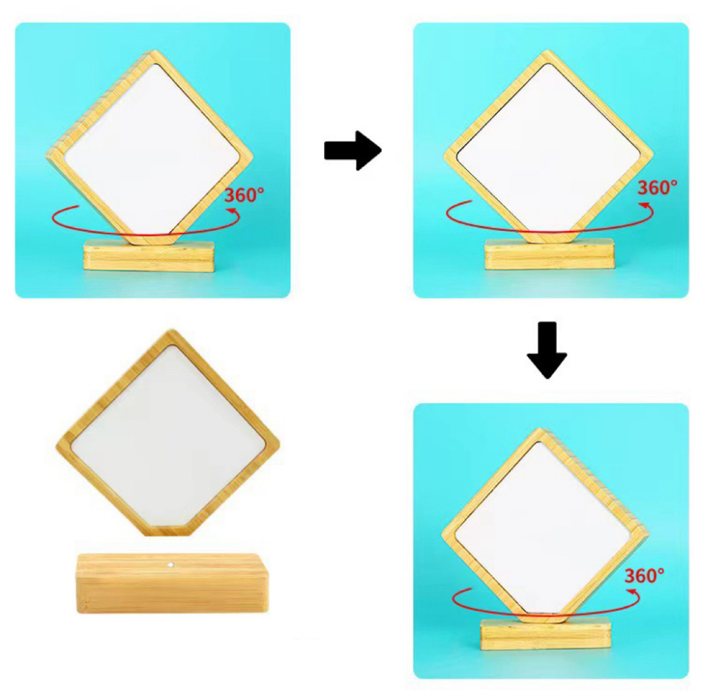 CHINESE WAREHOUSE Sublimation Wooden Magnetic Photo Frame