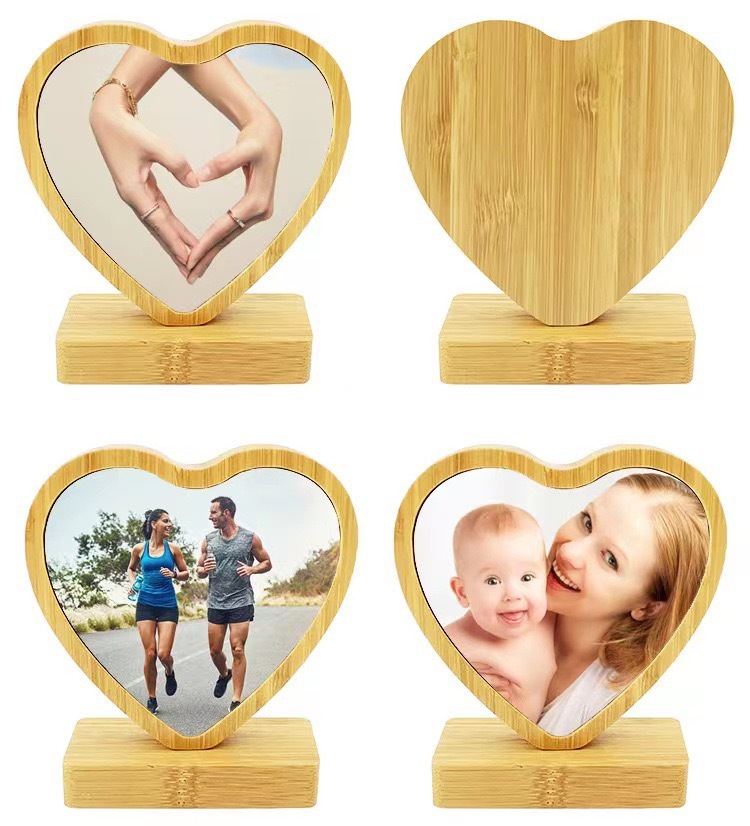 CHINESE WAREHOUSE Sublimation Wooden Magnetic Photo Frame