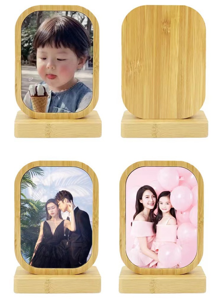 CHINESE WAREHOUSE Sublimation Wooden Magnetic Photo Frame