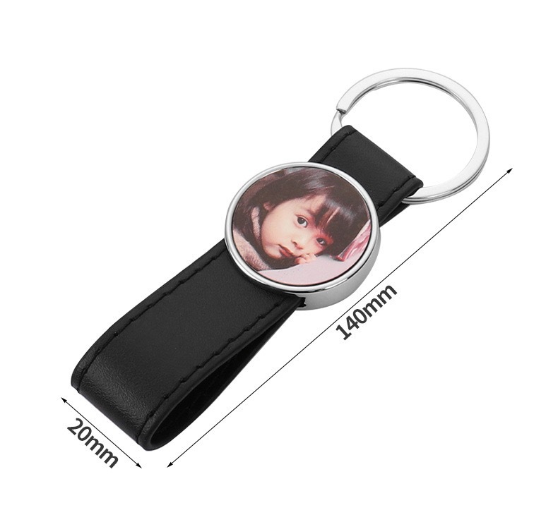 CHINESE WAREHOUSE Sublimation PU Keychain