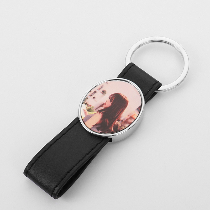 CHINESE WAREHOUSE Sublimation PU Keychain