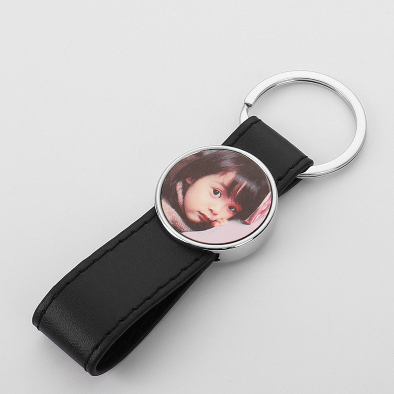 CHINESE WAREHOUSE Sublimation PU Keychain