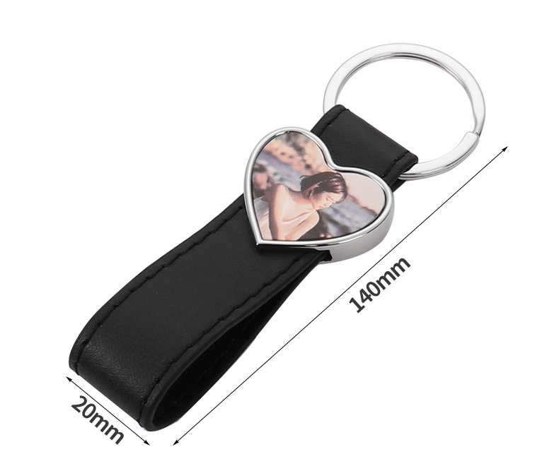 CHINESE WAREHOUSE Sublimation PU Keychain