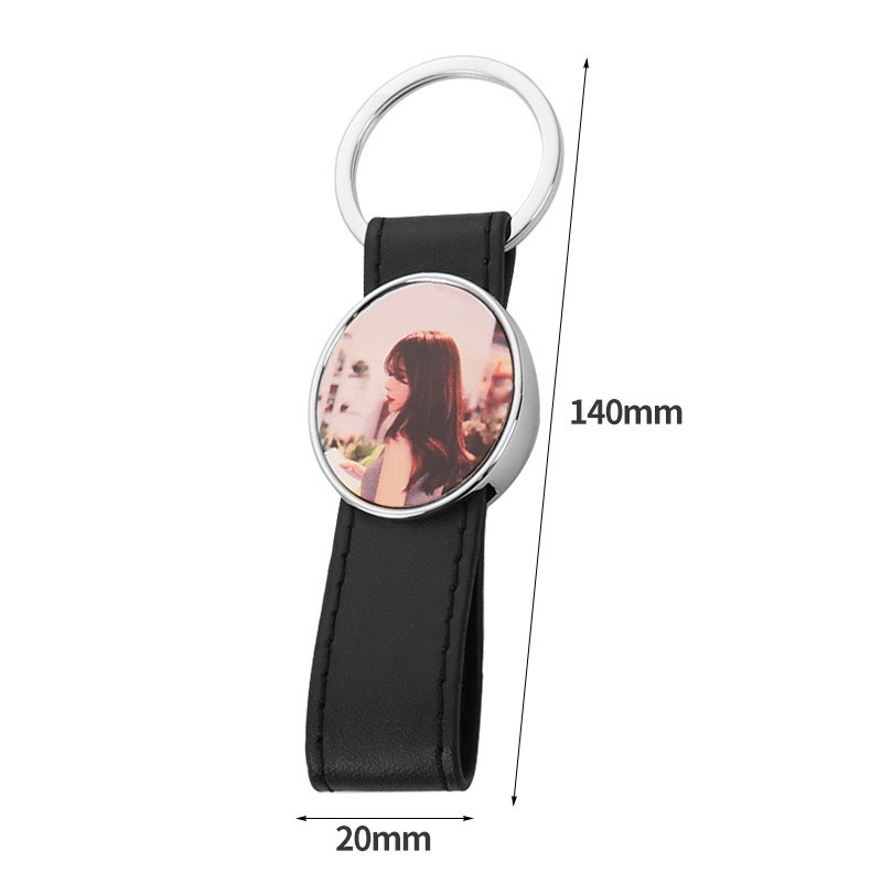CHINESE WAREHOUSE Sublimation PU Keychain