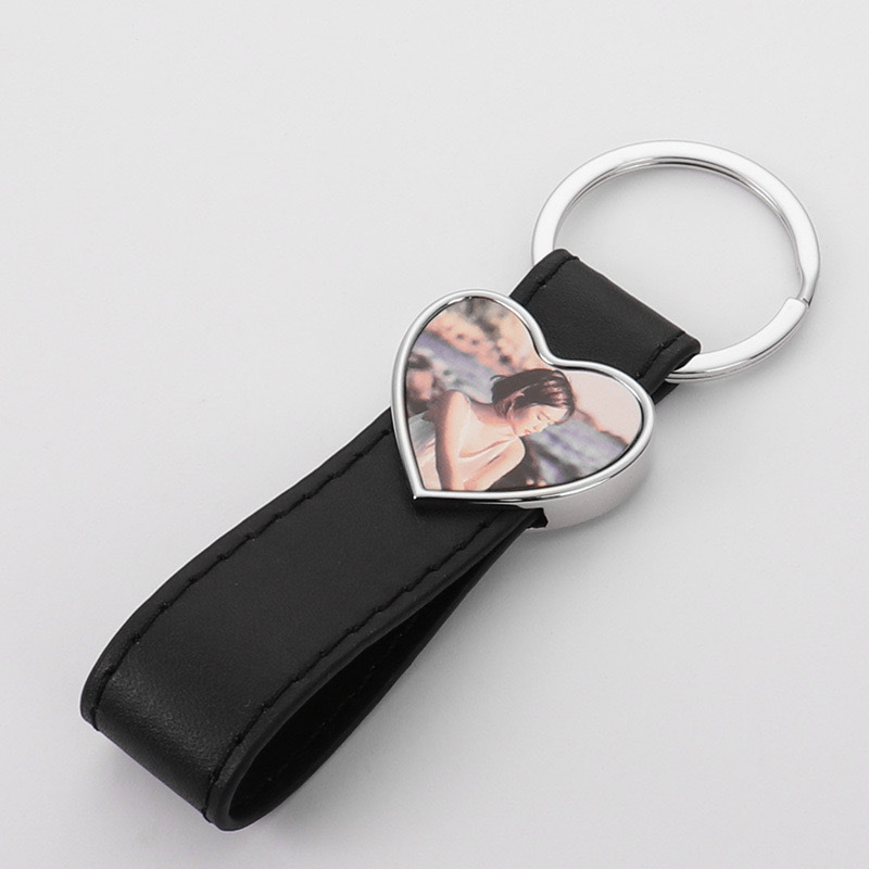 CHINESE WAREHOUSE Sublimation PU Keychain