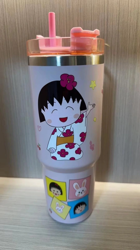 CHINESE WAREHOUSE 30oz Disney Pattern Tumbler with Handle