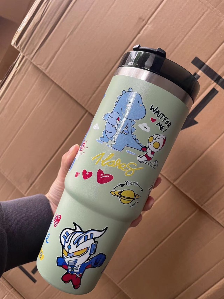 CHINESE WAREHOUSE 30oz Disney Pattern Tumbler with Handle