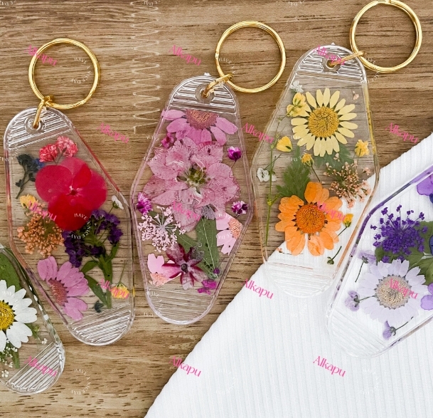 CHINESE WAREHOUSE Transparent Acrylic Keychain Blank Colors For UV Wrap Ready To Ship