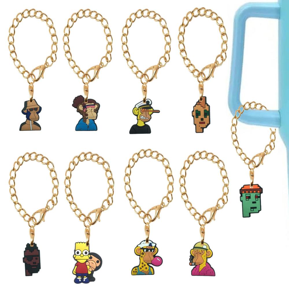 CHINESE WAREHOUSE Cartoon Silicone Tumbler Pendant Charm