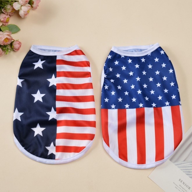CHINESE WAREHOUSE Independence Day Mesh Pet Vest