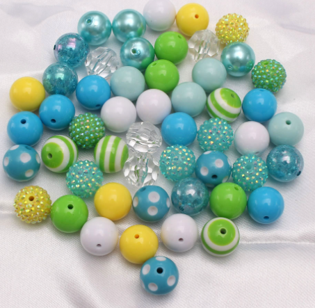 CHINESE WAREHOUSE 20mm Mix Colors Bead Craft 50pcs/Bag