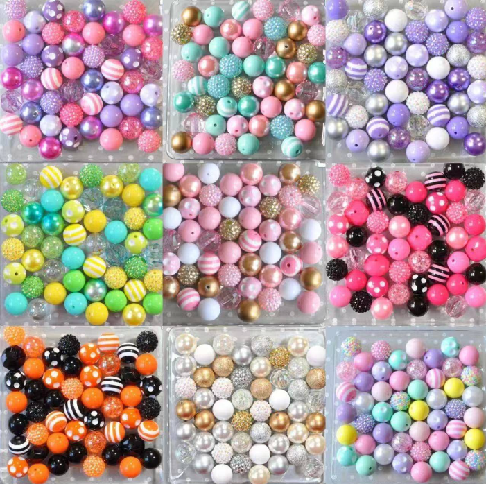 CHINESE WAREHOUSE 20mm Mix Colors Bead Craft 50pcs/Bag