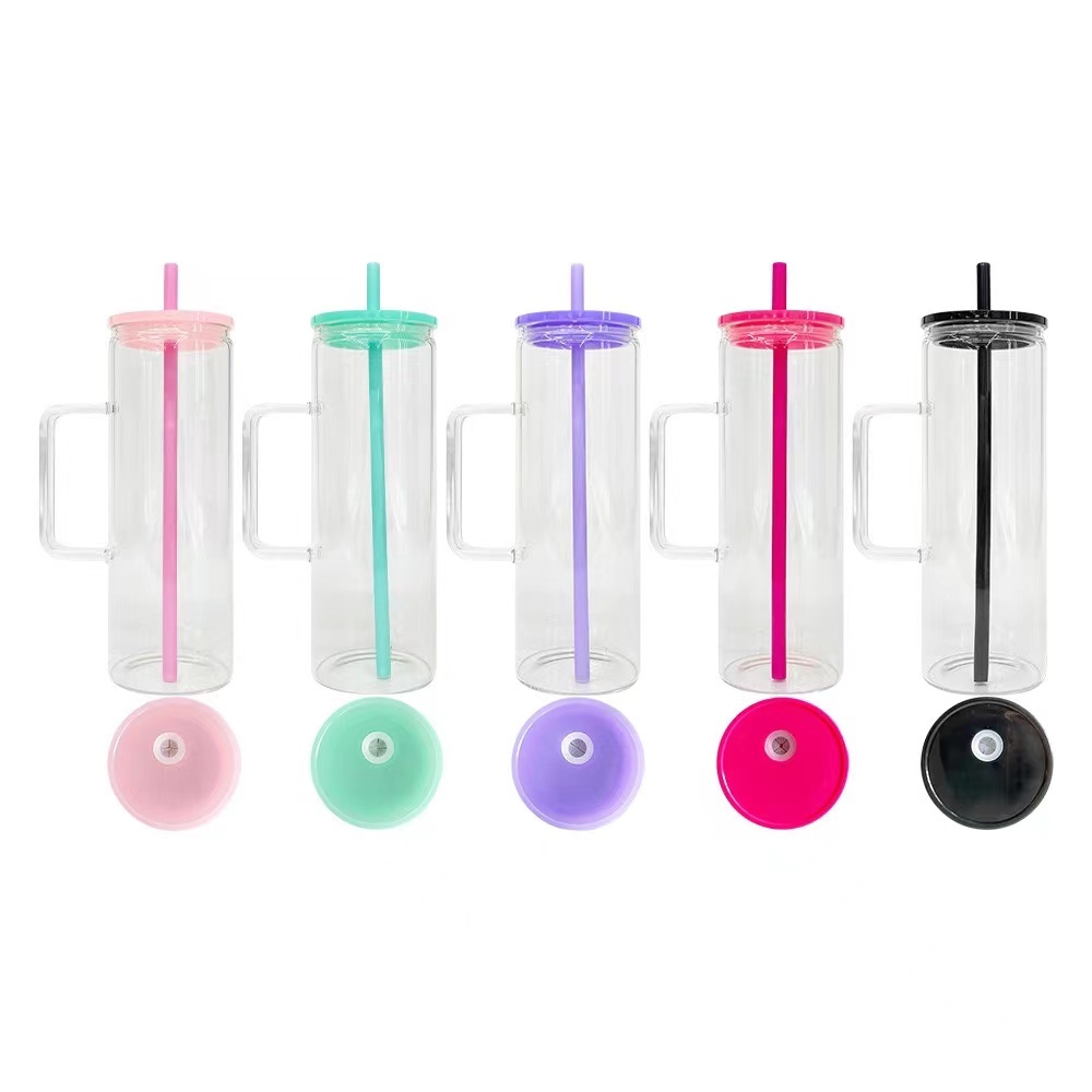 CHINESE WAREHOUSE 20oz Sublimation Glass Tumbler with Handle