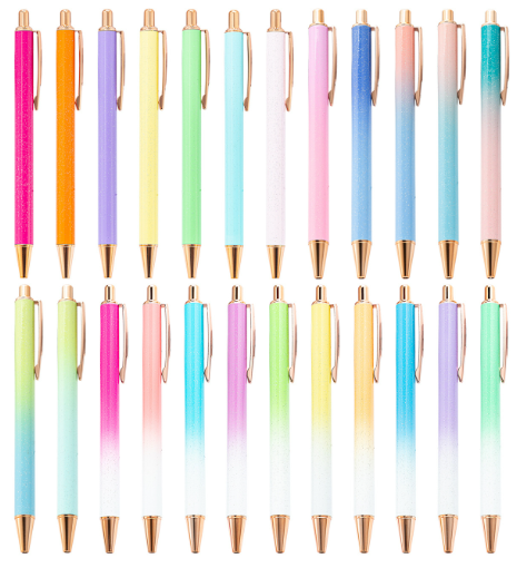 CHINESE WAREHOUSE  High Quality New Wonderful Colors Gradient Solid Color Glitter Pens For UV Wrap