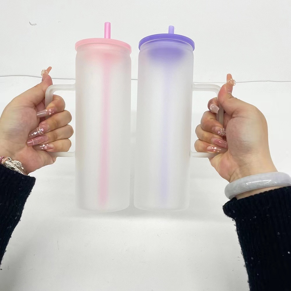 CHINESE WAREHOUSE 20oz Sublimation Glass Tumbler with Handle