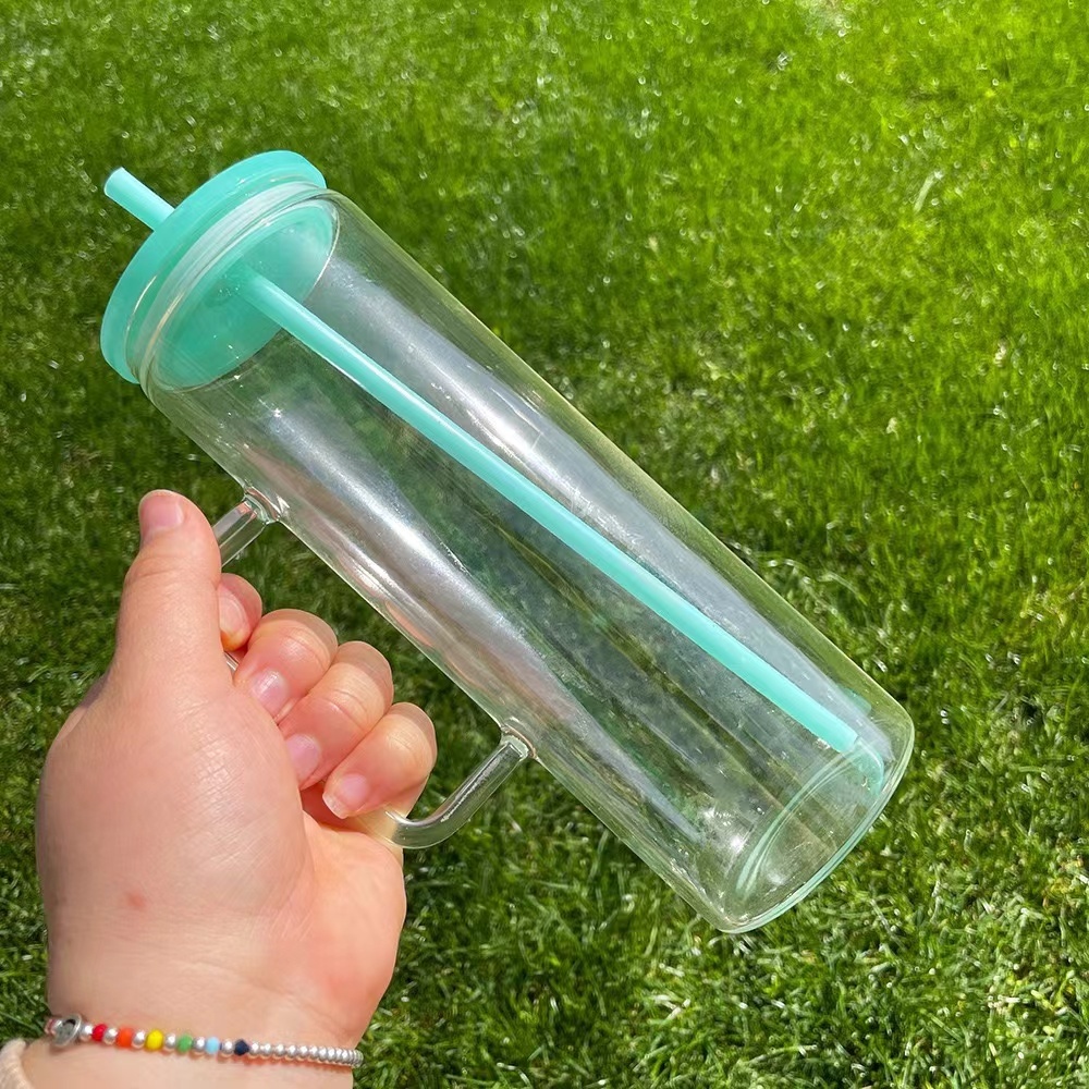 CHINESE WAREHOUSE 20oz Sublimation Glass Tumbler with Handle