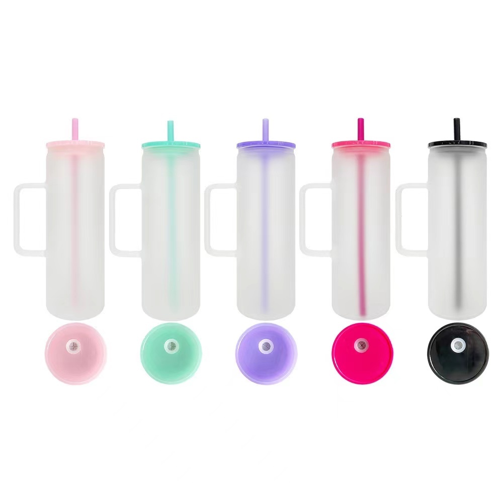 CHINESE WAREHOUSE 20oz Sublimation Glass Tumbler with Handle