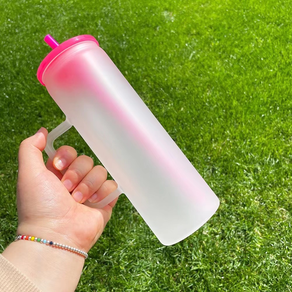 CHINESE WAREHOUSE 20oz Sublimation Glass Tumbler with Handle