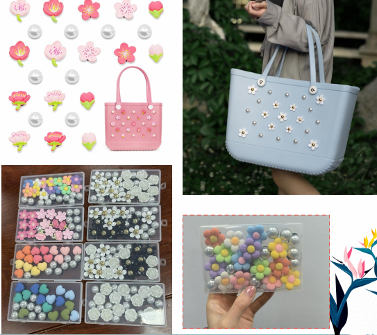 CHINESE WAREHOUSE High Quality Charms Set EVA Bag Accessories For Bogg Bag